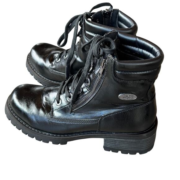 Lugz Womens Black Flirt Hi Zip Classic Combat Boot Size 8.5 - Picture 1 of 11